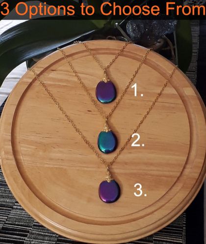 Rainbow Aura Quartz Gemstone Pendant (3 pendants to choose from)